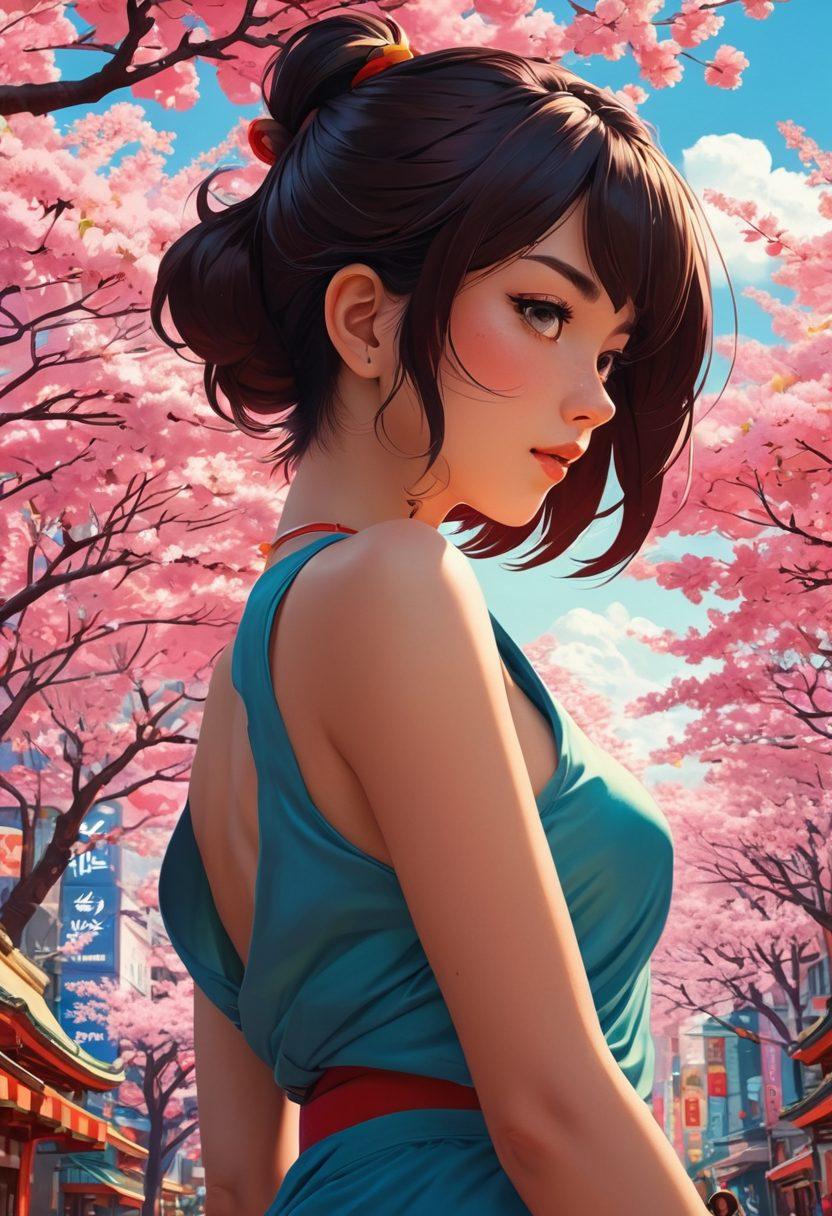 A dynamic collage featuring diverse anime-style characters in various intimate poses, surrounded by vibrant colors and imaginative backgrounds that represent different anime cultures. Include elements like comic panels and stylized text bubbles that suggest action and emotion. The overall composition should evoke a sense of exploration and curiosity about animated erotica. vibrant colors. digital art. detailed illustration.